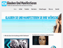 Tablet Screenshot of glaubenundmanifestieren.com